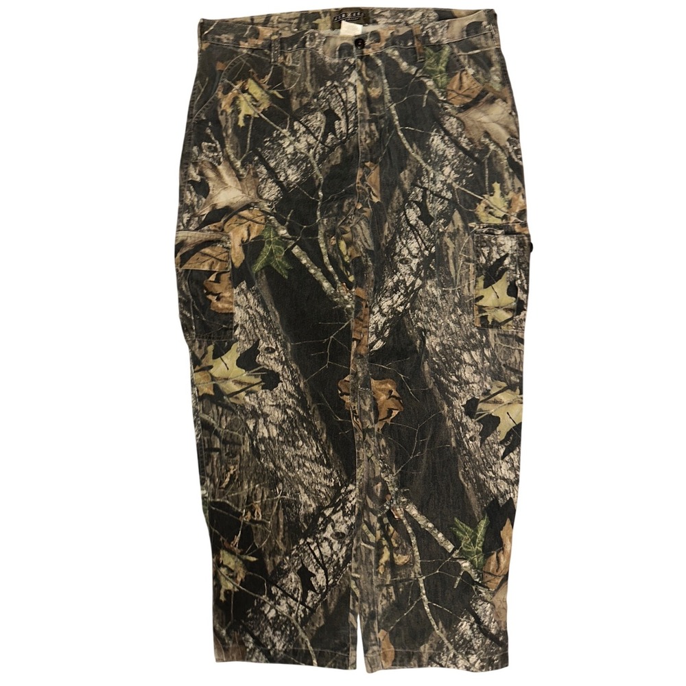 Jerzees Outdoors Mens XL Camo Cargo Pants 6-Pocket Woodland Camouflage Hunting